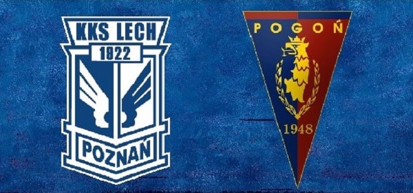 Zdjęcie przedstawia zapowiedź meczu ekstraklasy, Lech - Pogoń